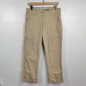 Carhartt Rugged Flex Relaxed Fit Canvas Work Pants Mens‎ 33x30 Canvas Khaki